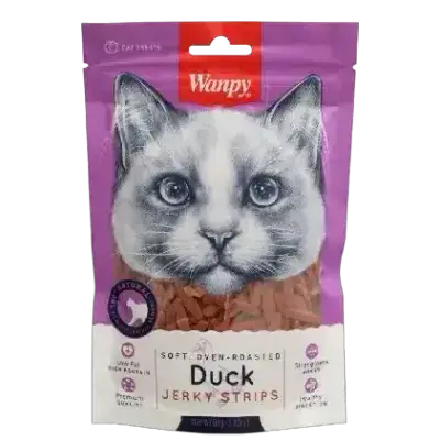 WANPY سناك قطة مع بطة متشنج 80g