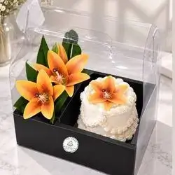 Box Cake With Flower