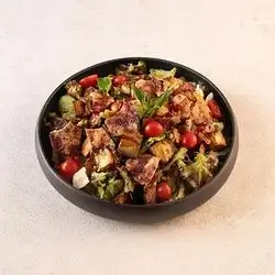 Fattoush with Eggplant Salad