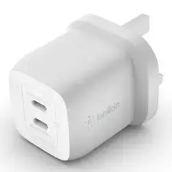 Belkin Boost Charge Pro Gan Dual Wall Charger 45W White