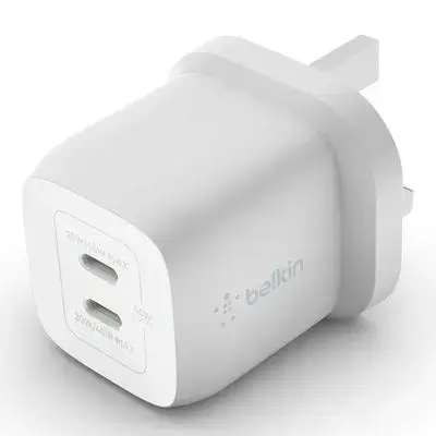 Belkin Boost Charge Pro Gan Dual Wall Charger 45W White