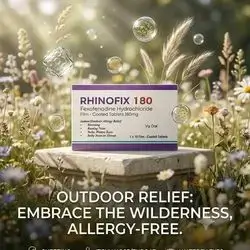 Rhinofix 180 (Fexofenadine Hydrochloride 180mg) 10 Film-Coated Tablets