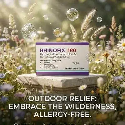 Rhinofix 180 (Fexofenadine Hydrochloride 180mg) 10 Film-Coated Tablets