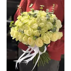 White Rose Bouquet - 50 Pcs