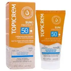 TOPICREM SUN PROTECT MATT FINISH FOAM CREAM SPF50 50ML