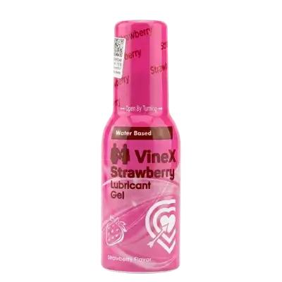 Strawberry Lubricant Gel Water Based 100ml _ Vinex