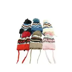 Children’S Multi Colored Barred Hat