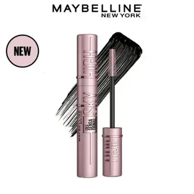 Maybelline Lash Sensational Sky High Washable Mascara Makeup, Volumizing, Lengthening, Defining, Curling, Multiplying, Buildable Formula, Blackest Black