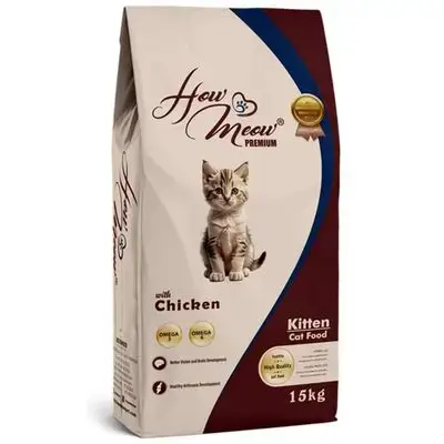 How meow kitten cat food with chicken 15kg