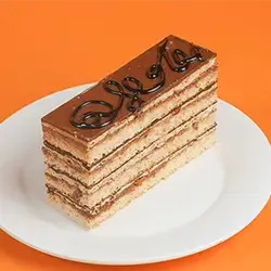 Opera Cake Cocoa Cake Filled With Cocoa And Vanilla Cream