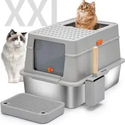 Covered Steel Litterbox 60cm