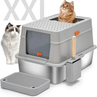 Covered Steel Litterbox 60cm