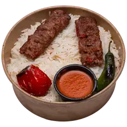 Kebab With Rice Meal