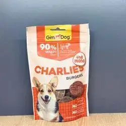 Gim Dog Charlies Burgers Beef 70g