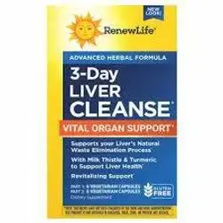 RENEWLIFE 3-DAY LIVER CLEANSE VITAL ORGAN SUPPORT 12CAPSULE