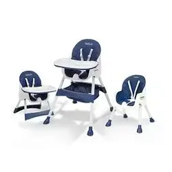 3-Position Multifunctional Baby High Chair - Dark Blue