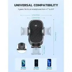 Car charger holder/base 15W - Cooling area