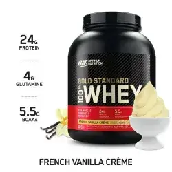 Optimum Nutrition Gold Standard 100% Whey Protein Powder, Vanilla (2.27 Kg)