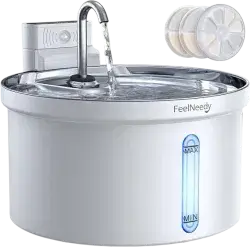 FEELNEEDY Smart Pet Water Fountain White 3.5L