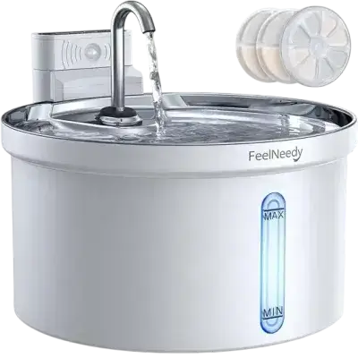 FEELNEEDY Smart Pet Water Fountain White 3.5L
