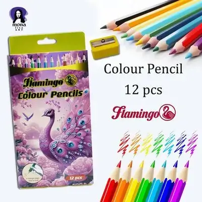 Soft Colour Pencils 12colour-flamingo