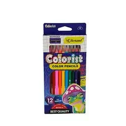 Bertland Color Pencils 12 Pcs 7 Inch With Sharpener