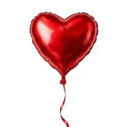 Ballon helium heart red
