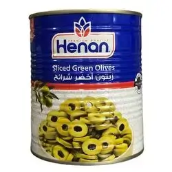 Sliced Green Olives Henan 825g