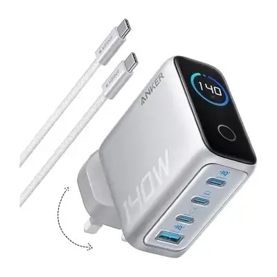 Anker Charger (140W, 4-Port, PD 3.1) with USB-C Cable