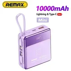 Remax Pd 22.5W Resiang With Two Fast Charging Cable Rpp-605 Purple 10000