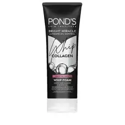 Pond'S Serum Whip Facial Foam, For Clean, Nourished And Bright Skin, Pure Bright, Infused With Collagen Serum, Vitamin B3 & Activated Charcoal,100G
