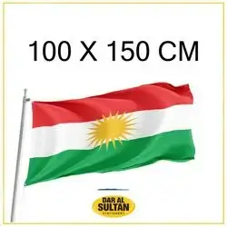 Flag kurdistan, 100x150 cm.