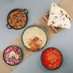 Kurdish Rice And Qalya And Bean