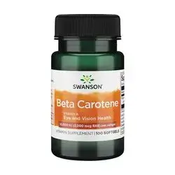 Swanson Beta Carotene (Vitamin A) Skin Eye Immune System Health Antioxidant Support 10000 Iu (3000 mcg) 100 Softgels