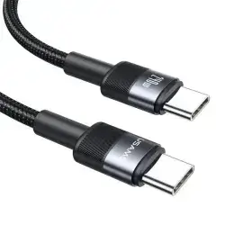 USAMS SJ727 SY Series 1.2m 240W Type-C to Type-C Cable Nylon Braided Fast Charging