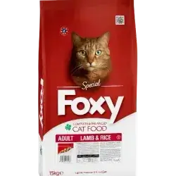 Foxy Adult Cat Food Lamb & Rice Flavour 15kg