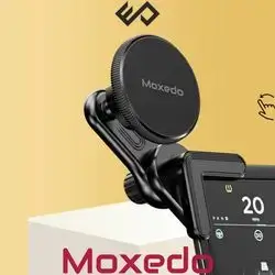 Moxedo Clip-On Magnetic Bracket Floating Screen Magnetic Phone Holder 90° Base Angle with Adhesive Metal Plates