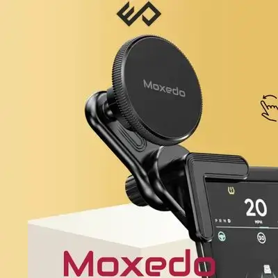 Moxedo Clip-On Magnetic Bracket Floating Screen Magnetic Phone Holder 90° Base Angle with Adhesive Metal Plates