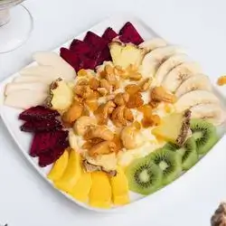 Large Bowl Of Cream With Honey