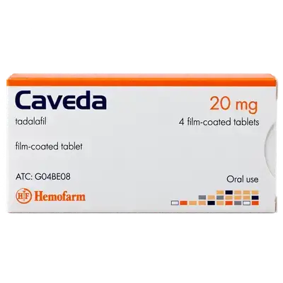 Caveda (Tadalafil 20mg) 4 Film Coated Tablets _ Hemofarm