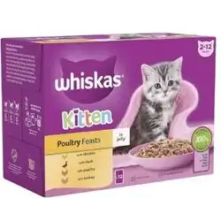 Whiskas Kitten Poultry Feast in Jelly 12X