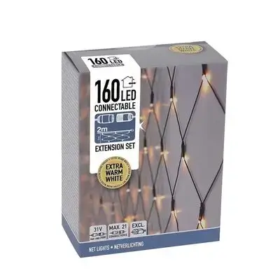 Connect Net Lights - 160 Led - 2 M - Extra Warm White