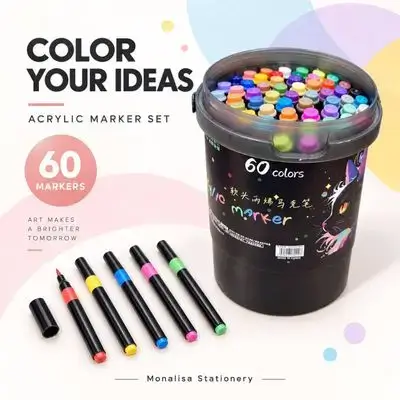 Acrylic Marker Set – 60 Colors