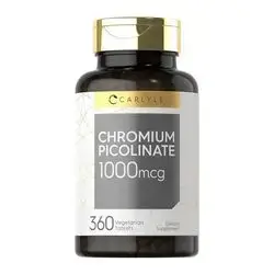 Carlyle Ultra Chromium Picolinate 1000mcg | 360 Tablets | Vegetarian, Non-GMO, Gluten Free