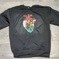 JERSEY HOODIE Over Size Kurdistan Heart Flag (X Large)