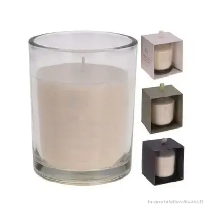 Glass Candle 80X100Mm 3Ass