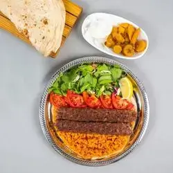 2 Skewers Kebab With Bulgur