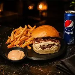 Swiss Mushroom Burger Combo