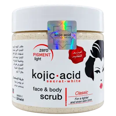 kojic Acid Secret White Face & Body Scrub 521ml _ NVAi