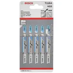 Bosch Jigsaw Blade Basicformetal T118A 5 Pcs
